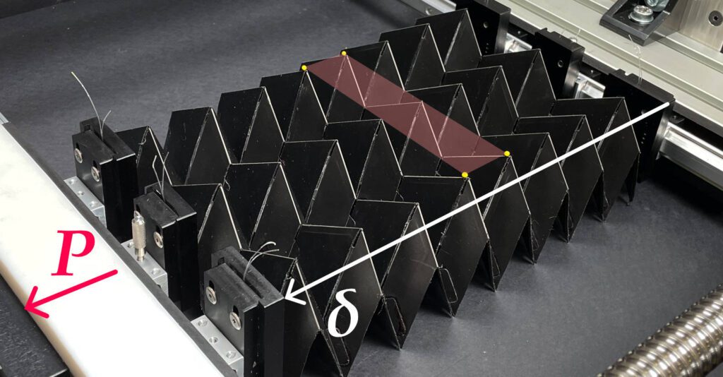 Experimental realization of tunable Poisson’s ratio in deployable origami metamaterials